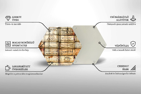 Chopping board Old wine corks