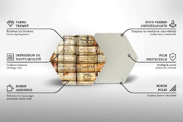 Chopping board Old wine corks