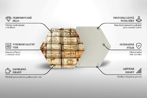 Chopping board Old wine corks