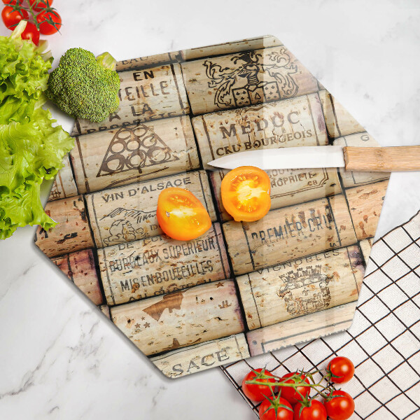 Chopping board Old wine corks