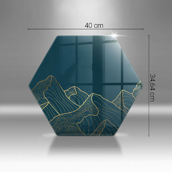 Glass worktop saver Abstract mountains