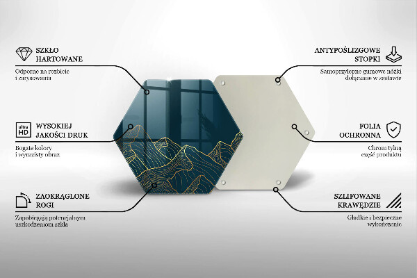 Glass worktop saver Abstract mountains