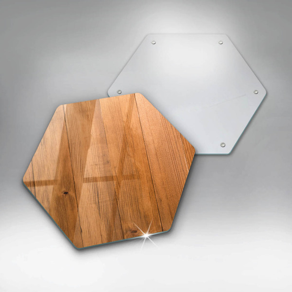 Glass worktop saver Wooden planks