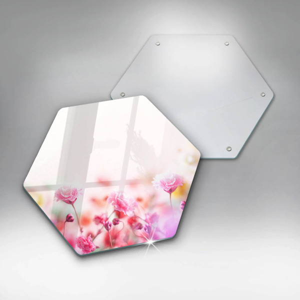Glass worktop saver Flower meadow