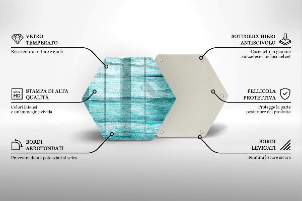 Glass worktop saver Vintage wooden boards