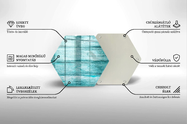 Glass worktop saver Vintage wooden boards