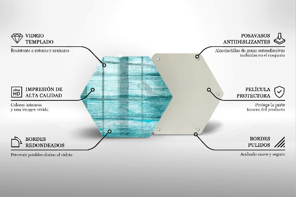 Glass worktop saver Vintage wooden boards