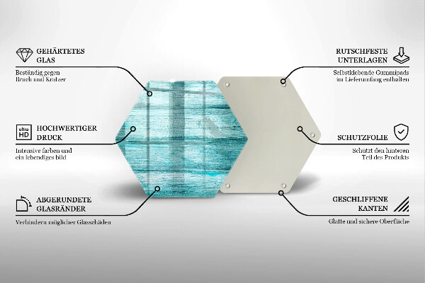 Glass worktop saver Vintage wooden boards