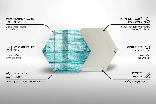 Glass worktop saver Vintage wooden boards