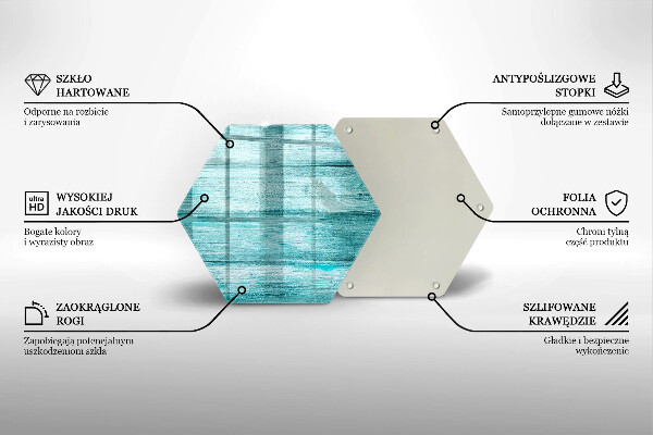 Glass worktop saver Vintage wooden boards