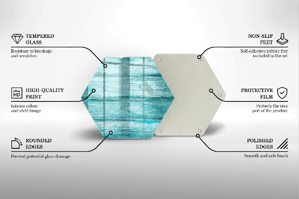 Glass worktop saver Vintage wooden boards