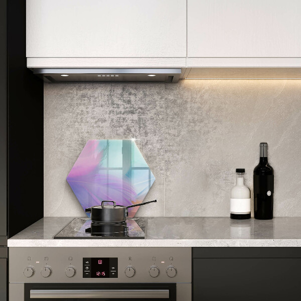 Glass worktop saver Pastel feathers