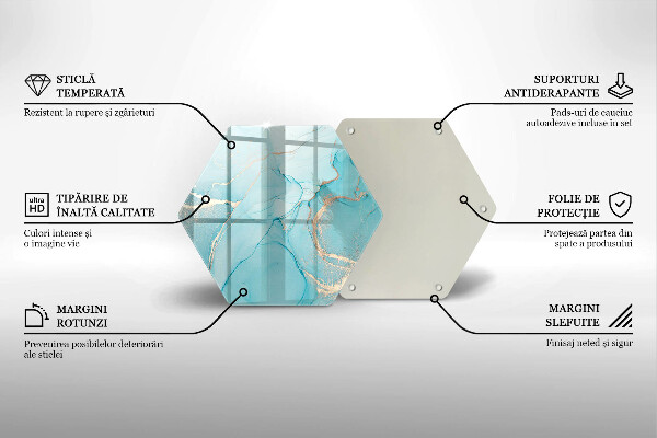 Glass worktop saver Abstraction stone