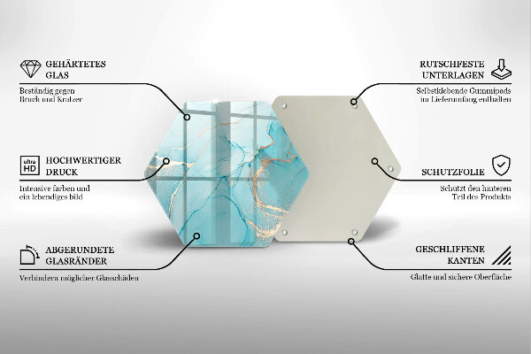 Glass worktop saver Abstraction stone