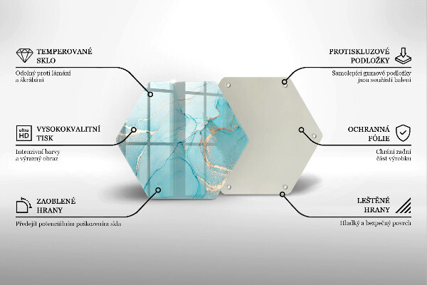 Glass worktop saver Abstraction stone