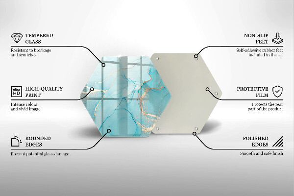 Glass worktop saver Abstraction stone