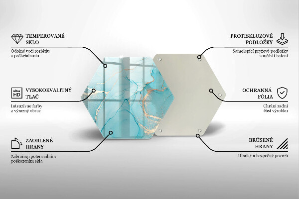 Glass worktop saver Abstraction stone