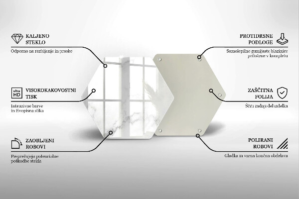 Glass worktop saver Modern marble