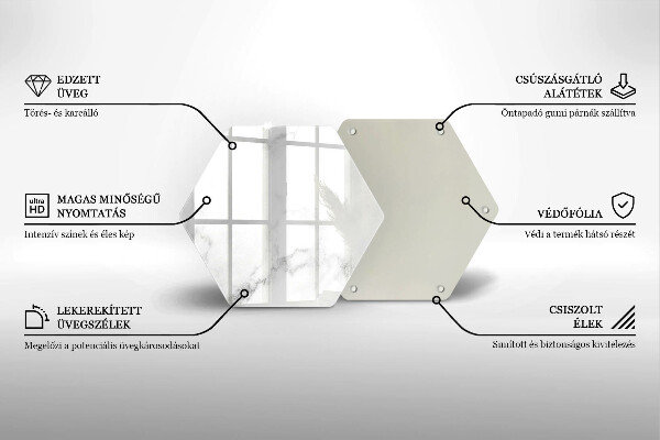 Glass worktop saver Modern marble
