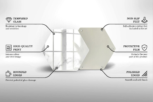 Glass worktop saver Modern marble