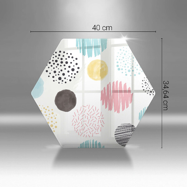 Glass worktop saver Painted shapes