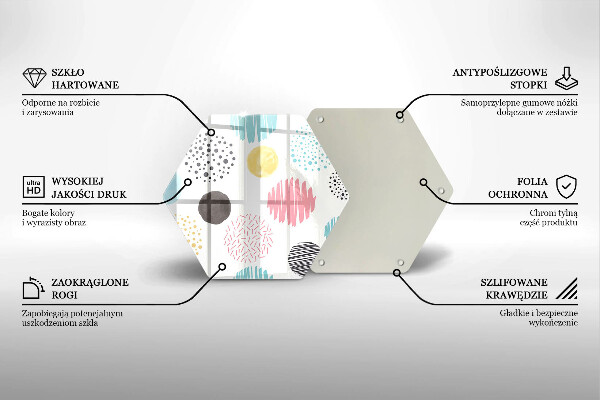 Glass worktop saver Painted shapes