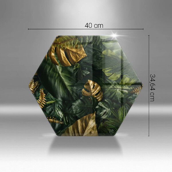 Chopping board Monstera golden leaves