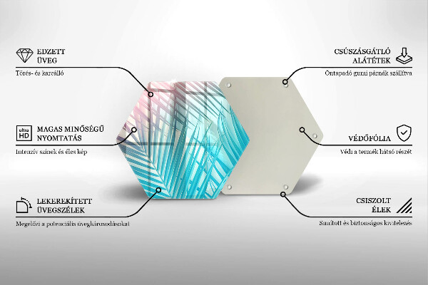 Chopping board Pastel leaves