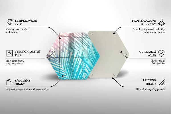 Chopping board Pastel leaves