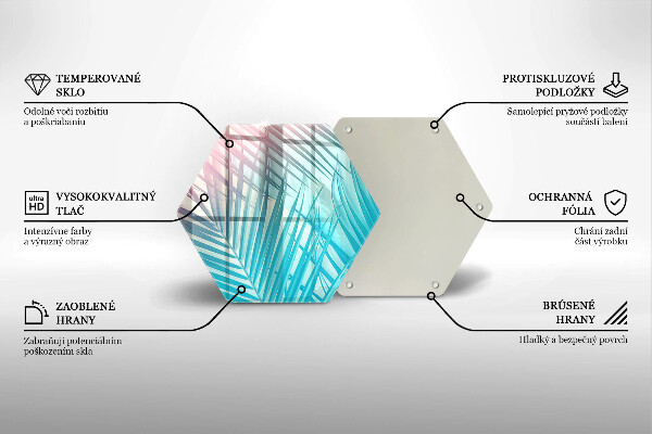 Chopping board Pastel leaves