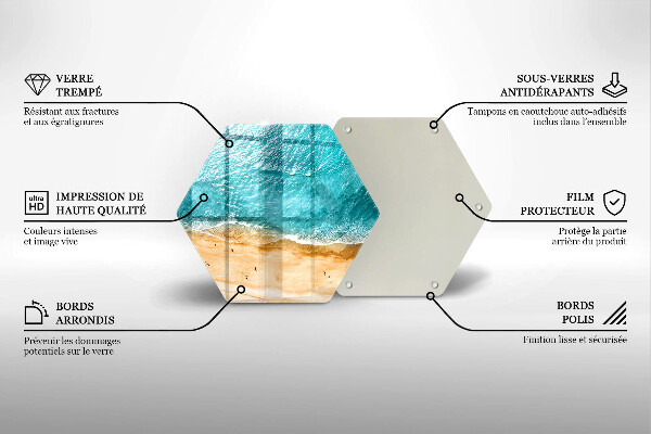 Glass chopping board Bank of the beach and the sea