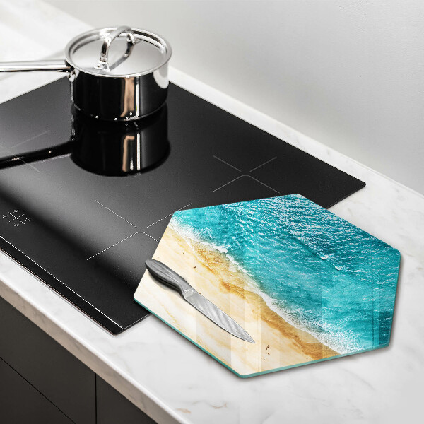 Glass chopping board Bank of the beach and the sea