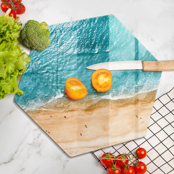 Glass chopping board Bank of the beach and the sea
