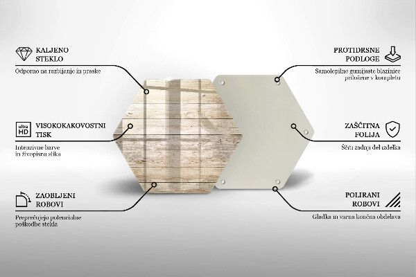 Glass chopping board Wooden planks