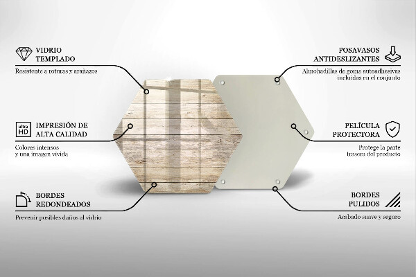 Glass chopping board Wooden planks