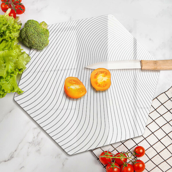 Glass chopping board Modern Line pattern