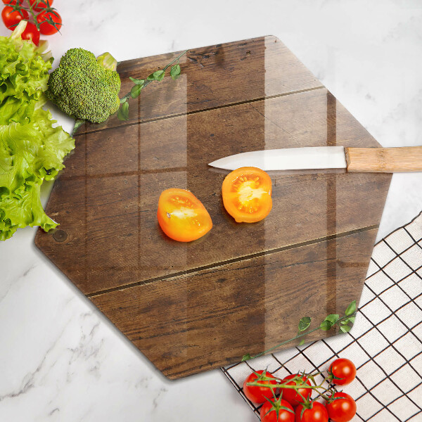 Chopping board glass Wooden boards and leaves