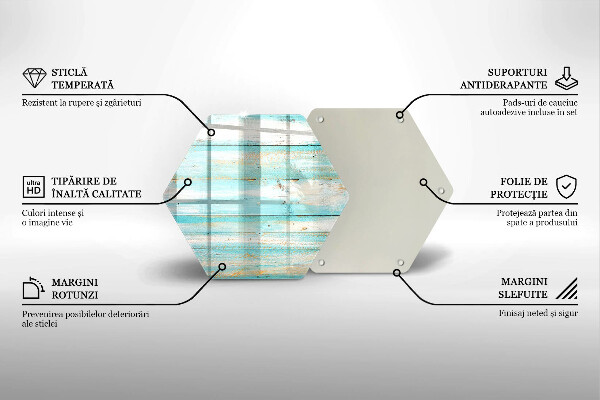 Chopping board glass Vintage wood boards