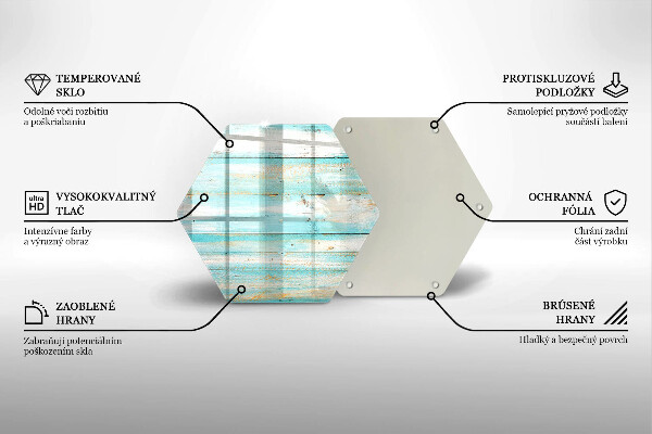 Chopping board glass Vintage wood boards