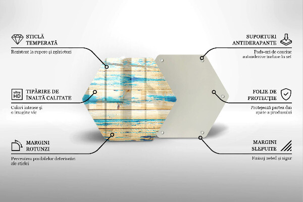 Chopping board glass Retro boards wood