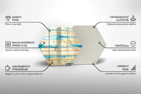 Chopping board glass Retro boards wood