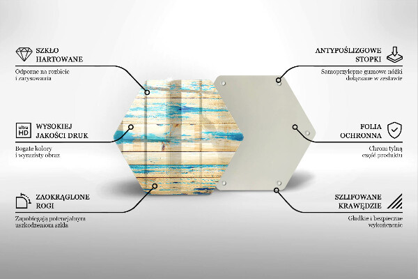 Chopping board glass Retro boards wood