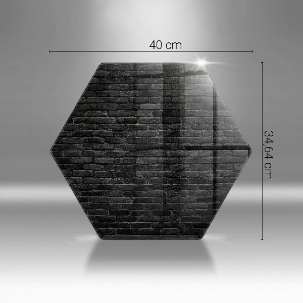Chopping board glass Brick wall