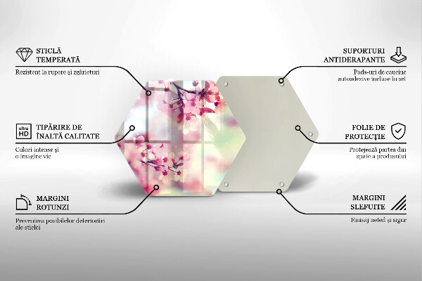 Chopping board glass Nature apple flowers