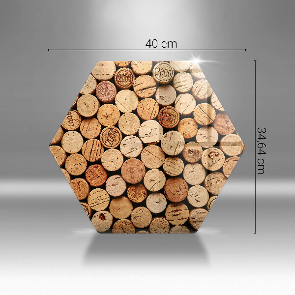 Chopping board glass Wine corks pattern