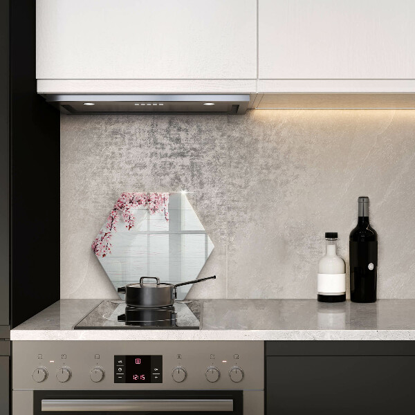 Chopping board glass Flowers on the boards