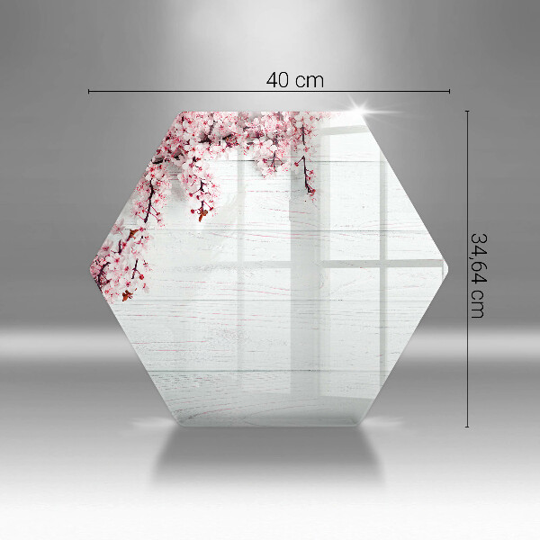 Chopping board glass Flowers on the boards