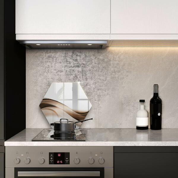 Chopping board glass Abstraction brown lines