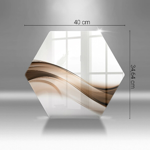 Chopping board glass Abstraction brown lines