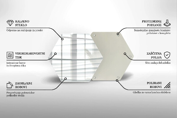 Chopping board glass Modern structure